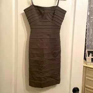 BCBG Maxazria Army Green fitted bandage dress